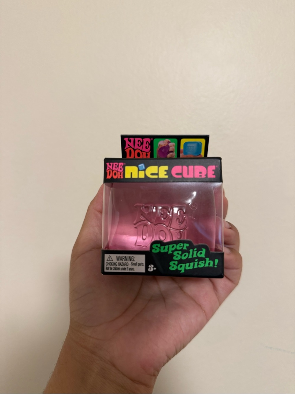 NeeDoh Nice Cube - Pink Super Solid Squish